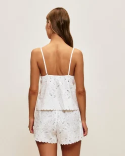 Hot Top en coton avec broderie angaie Tops