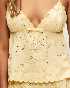 Discount Top en coton avec broderie angaie Tops