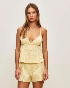 Discount Top en coton avec broderie angaie Tops